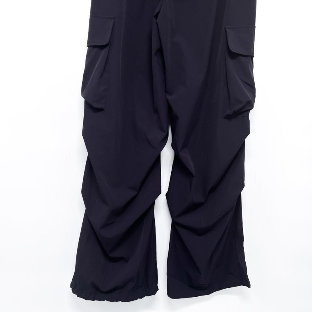 Oversized Nylon Cargo Pants Baggy Blue High Waisted Parachute Pants Joggers - Picture 7 of 8